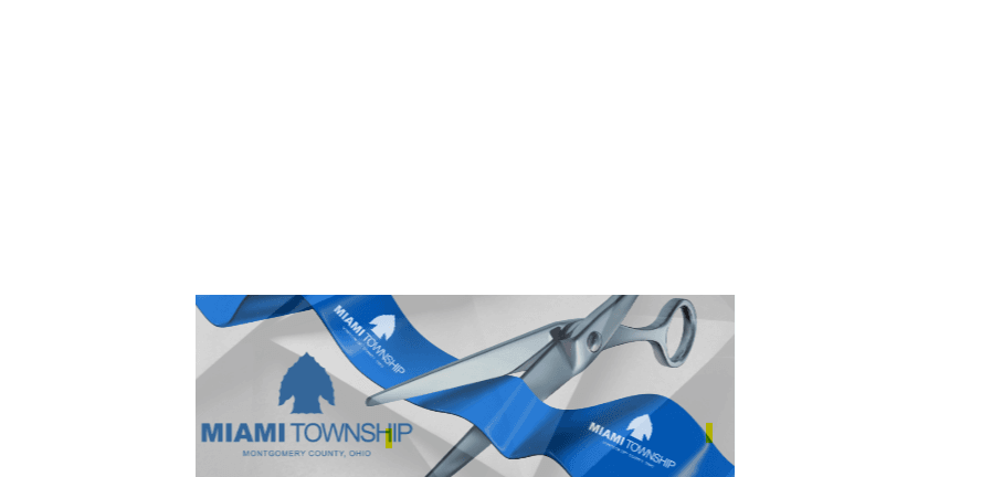 Ribbon cutting banner