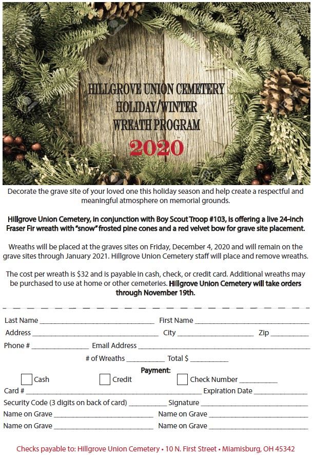 Cemetery wreath sale 2020