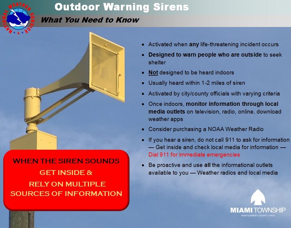 Outdoor sirens